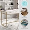 Martha Stewart 19.75 in. D X 47.25 in. W X Engineered Wood, Steel, White/Polished Brass ZG-ZP-028-WH-GLD-MS - alternate 6